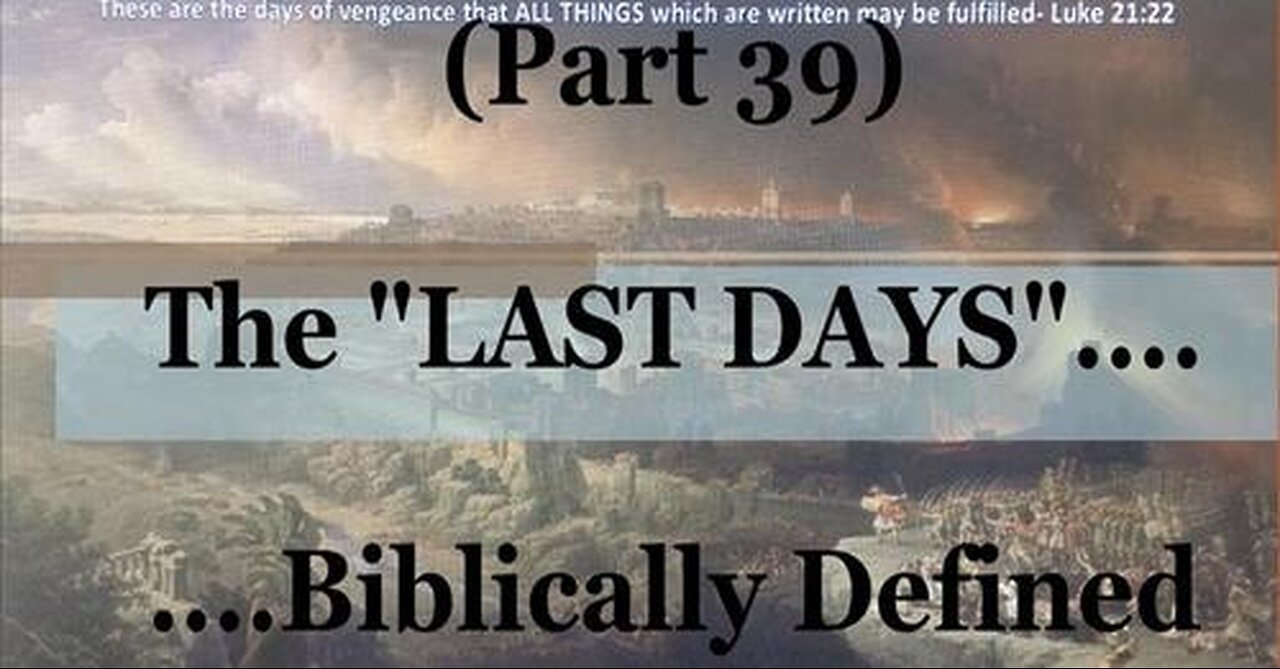 #39) Malachi's Last Days Burning Sensation (The Last Days...Biblically Defined Series)