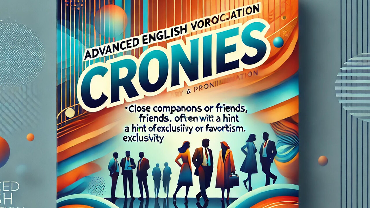 Vocabulary and Pronunciation "CRONIES" Advanced English