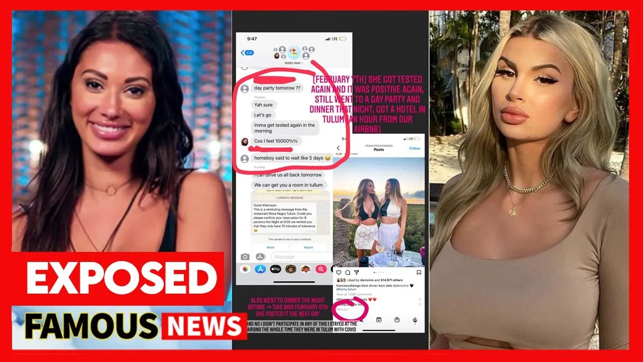 Francesca Farago EXPOSED By Haley Cure From Too Hot To Handle | Famous News