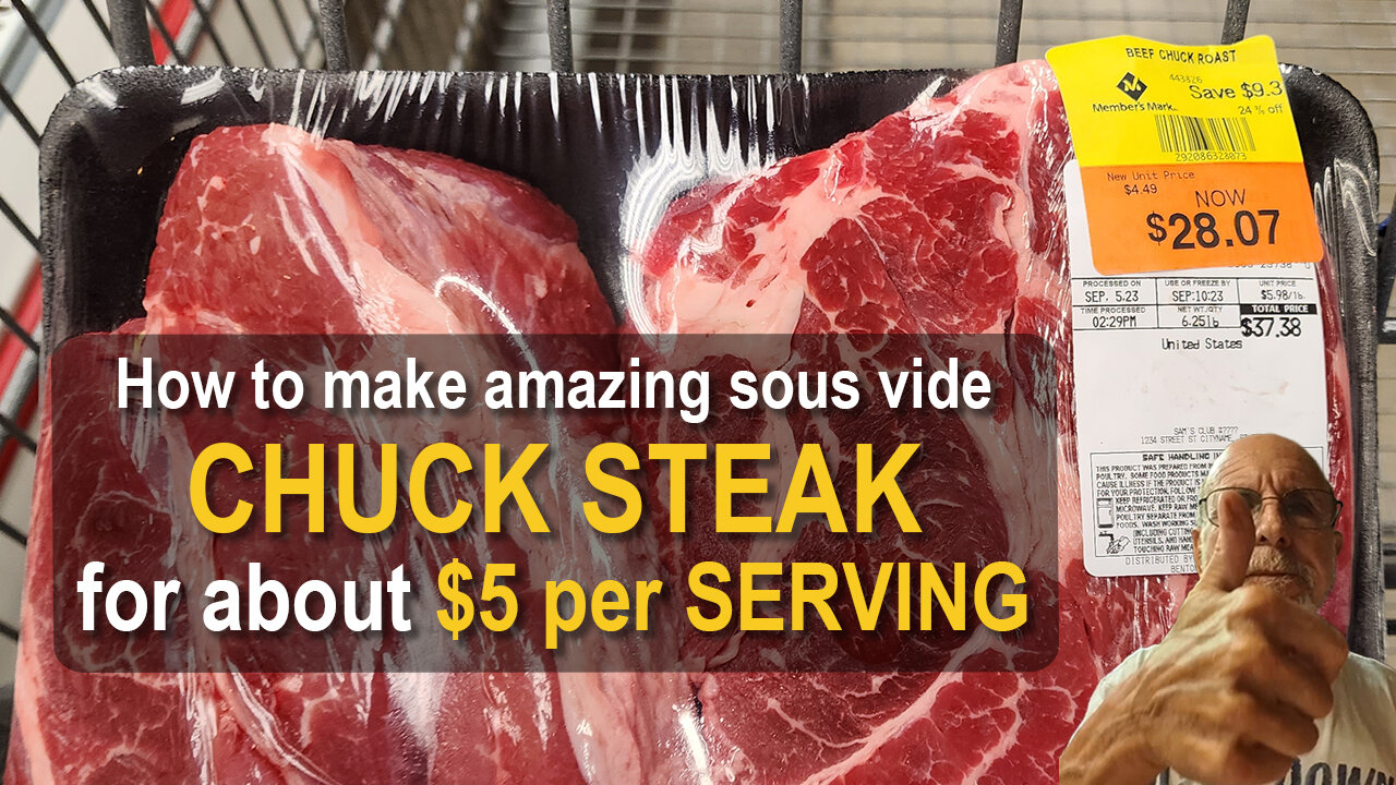 Is CHEAP CARNIVORE possible? Seared sous vide CHUCK STEAK for UNDER $5 per SERVING!