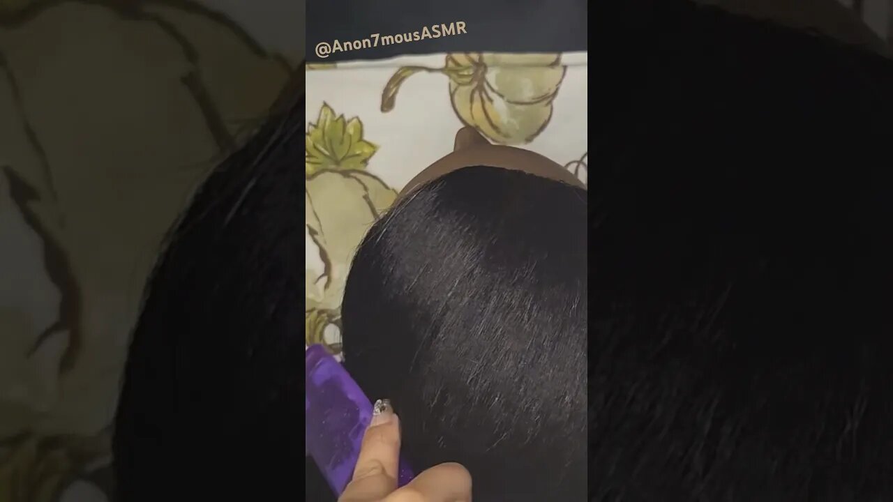 ASMR Hair Brushing 💆🏽♀️ #asmr #asmrsounds #hair #asmrcommunity #asmrnotalking #relaxing