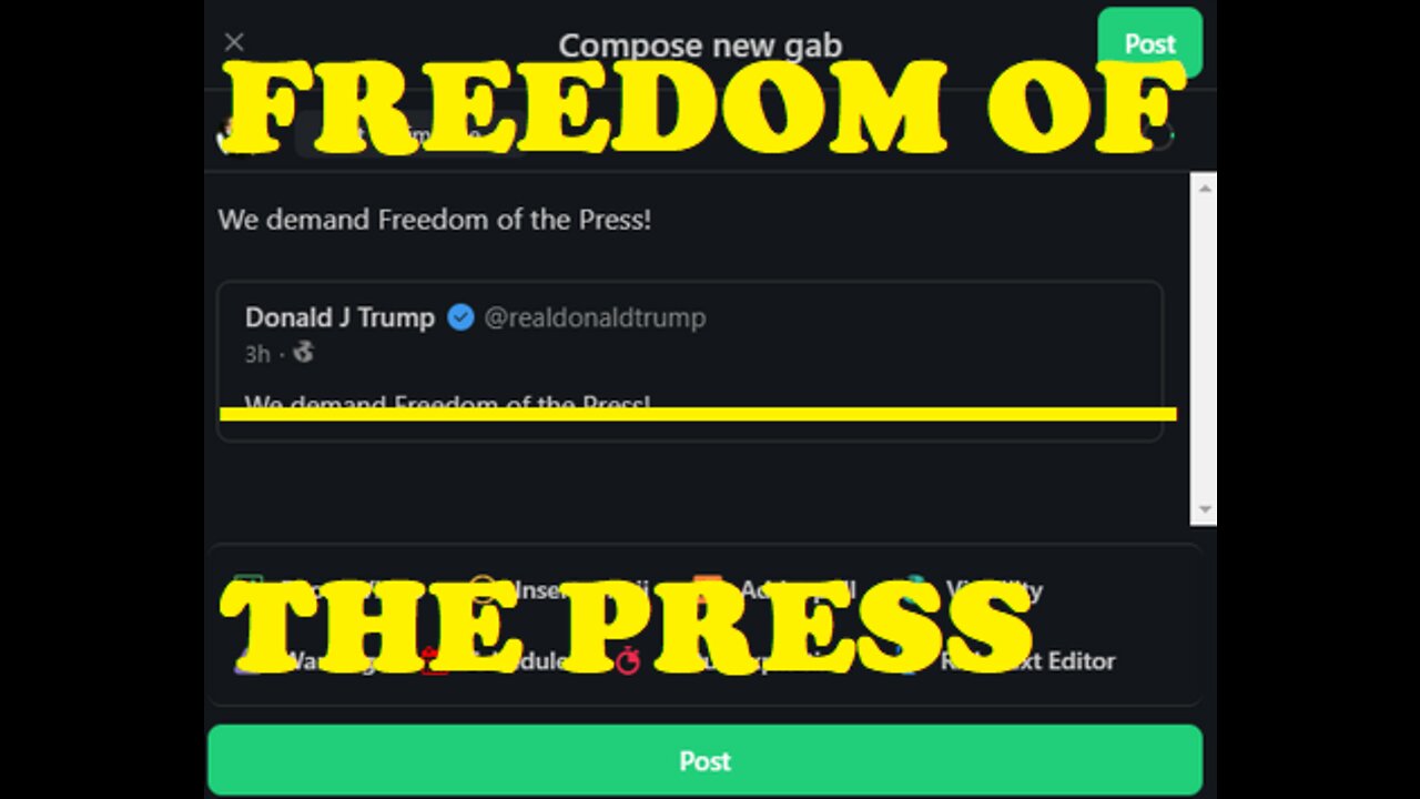 We demand Freedom of the Press!