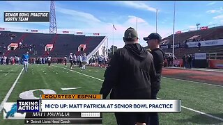 Matt Patricia was mic'd up for Senior Bowl practice