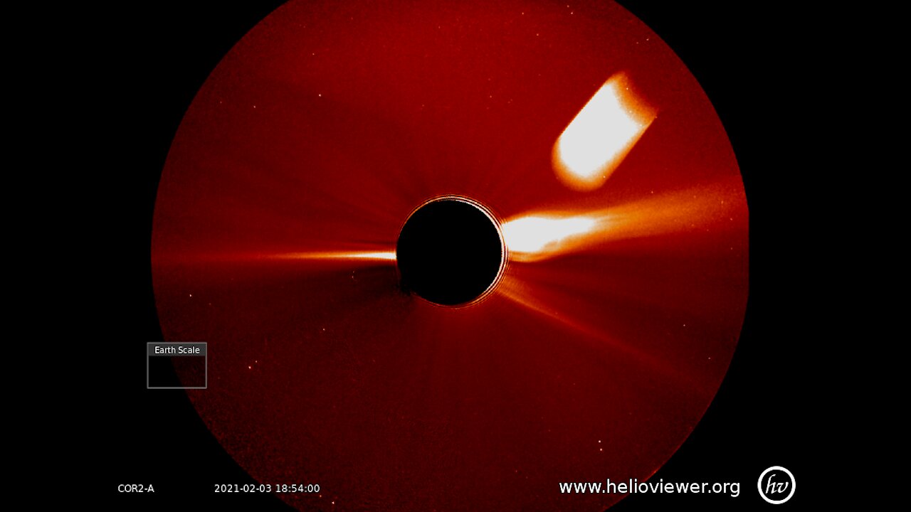 February 3rd solar flare seen on stereo-A