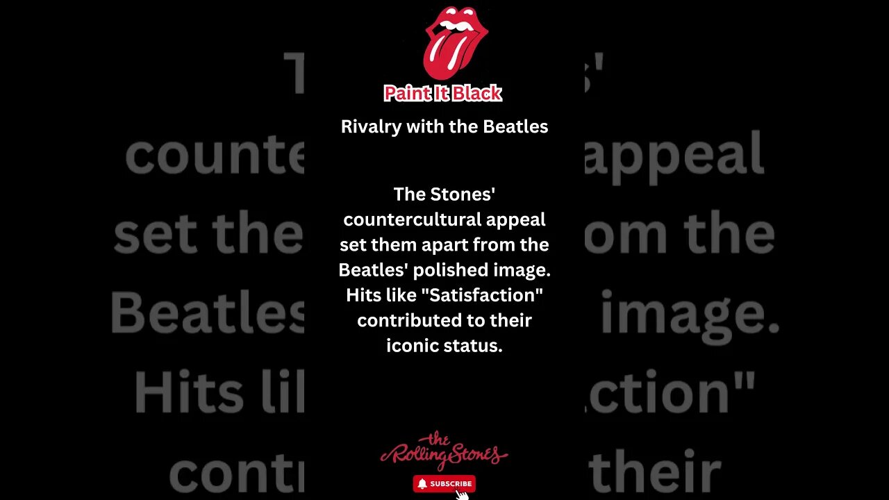 Paint It Black Rivalry with the Beatles #shorts #rollingstones #rocknroll