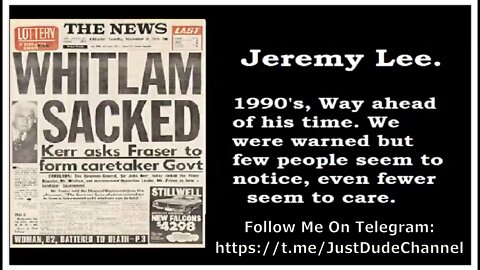 Jeremy Lee - The Plan, How We Got Here, NWO Australia!!