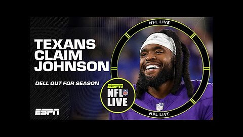 The Texans claim WR Diontae Johnson off waivers from the Ravens | NFL Live