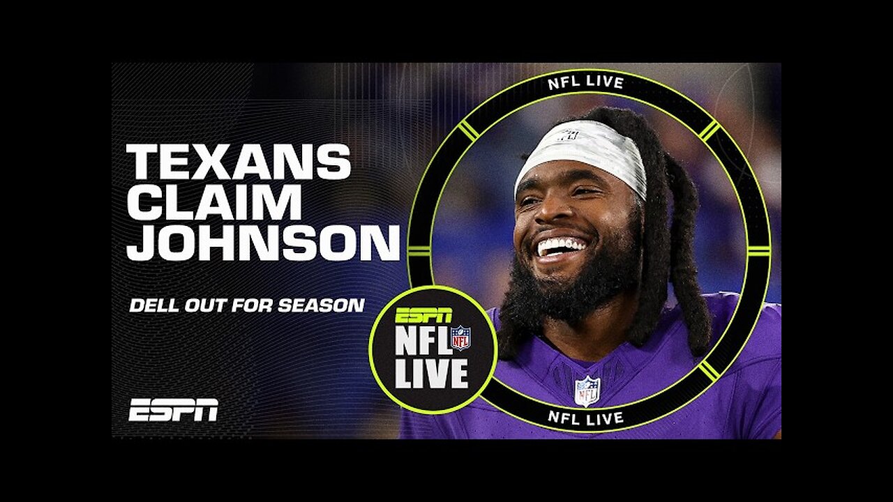 The Texans claim WR Diontae Johnson off waivers from the Ravens | NFL Live