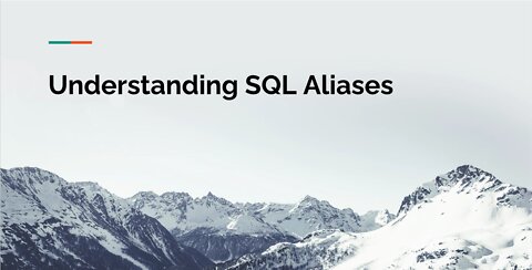 SQL Aliases Tutorial