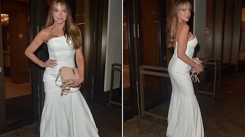 Lizzie Cundy Shines in White Gown at Charity Event