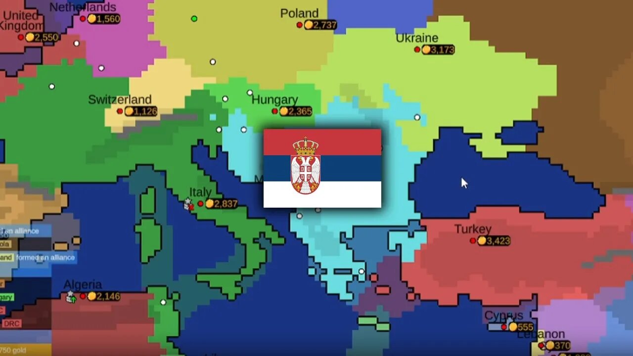 Trying to conquer the world with Serbia (Modern Day) - Ages Of Conflict World War Simulator