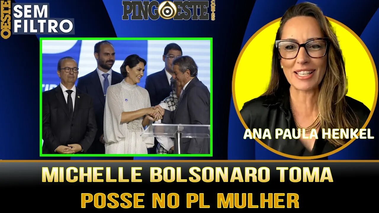 Michelle Bolsonaro toma posse do PL Mulher e ironiza caso das jóias [ANA PAULA HENKEL]