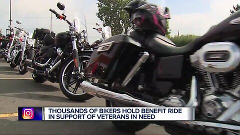 Thousands of bikers hold benefit ride in support of veterans in need