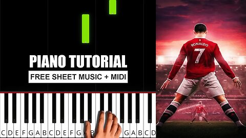 Viva Ronaldo Chant (Manchester United) - (BEGINNER) Piano Tutorial