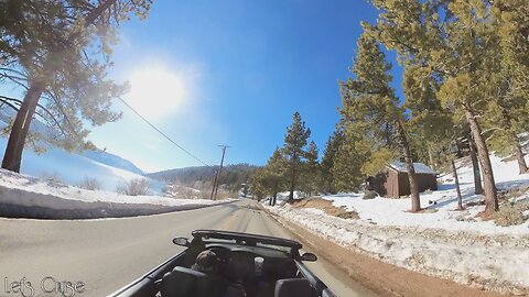 Let's Cruise Big Bear Lake California ... Winter Sun & Snow Driving Tour