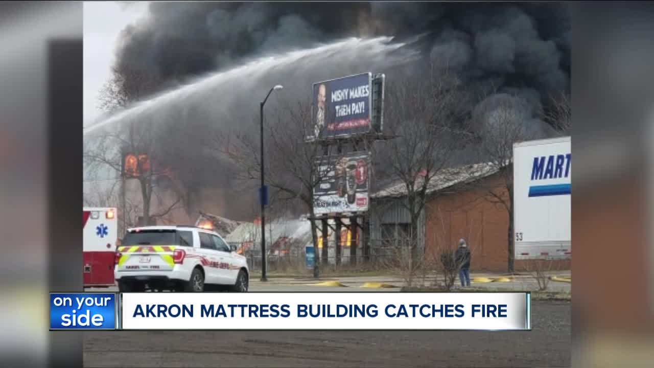 Akron firefighters battle large fire on East Exchange Street