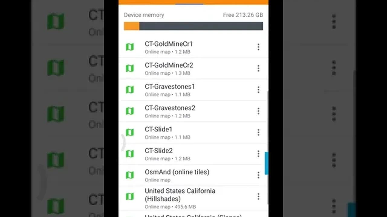 Off-Line Hill Shade Maps: How To. Part 4, Deleting Maps in OsmAnd