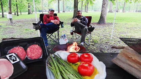 He's Never Done This Before?! Harvesting and Cooking Dinner in the Rain!