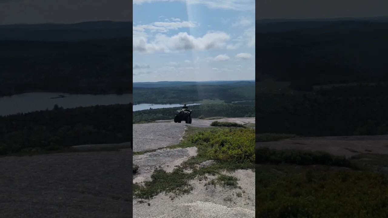 Top of the mountain wheelies! #turtlemountain #bruteforce750 #newbrunswick #oakhillcrew #ohcnb