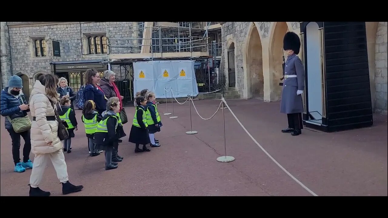 Windsor castle guard marches #windsorcastle