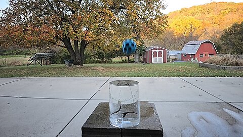 Slow Motion Octagonal Ball Drop / Splash