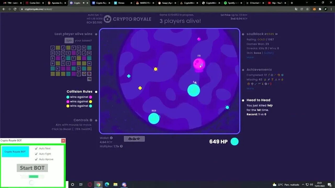 Crypto Royale FARM BOT - P2E / NFT GAME / AUTOFARM
