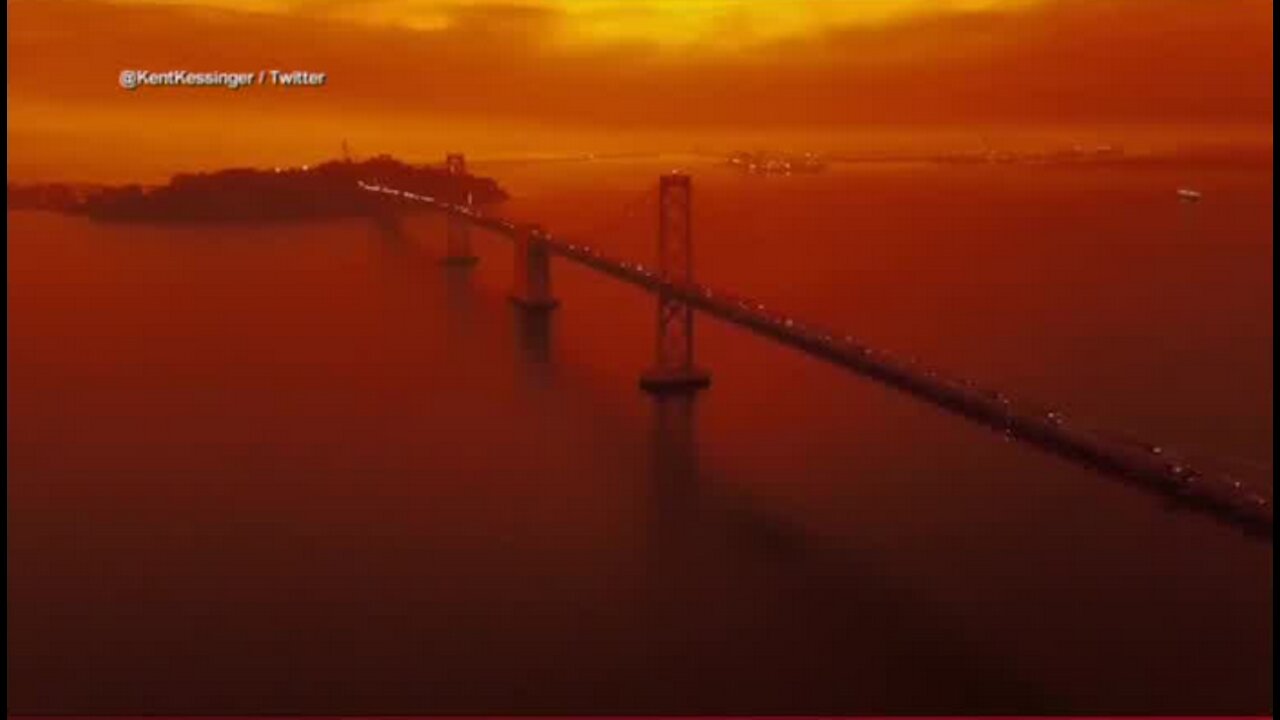 The red sky over San Francisco