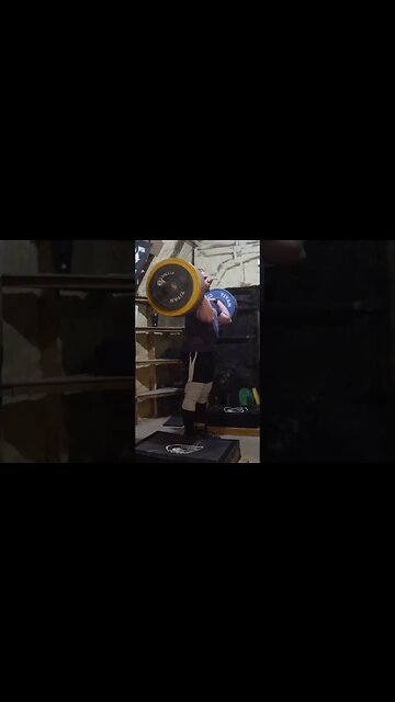 152 kg / 335 lb - Low Block Clean and Jerk - Weightlifting Training