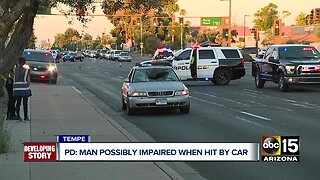 Man possibly impaired when hit by car