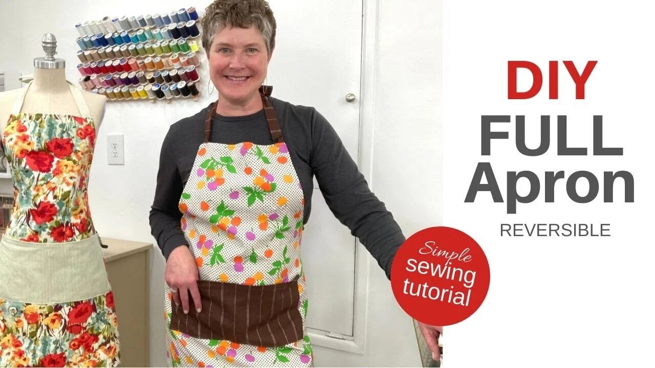 DIY Full Apron | Reversible | Sewing Tutorial