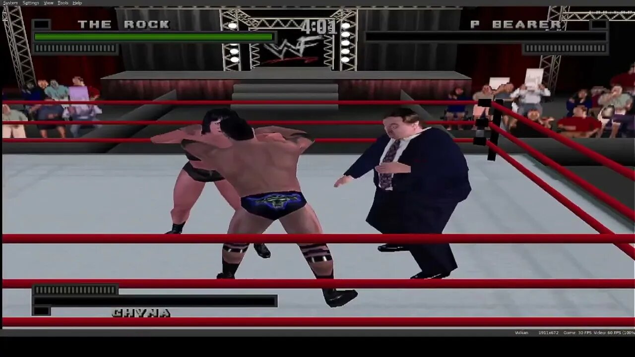 WWF Attitude ps1 or duckstation: vs paul bearer and chyna