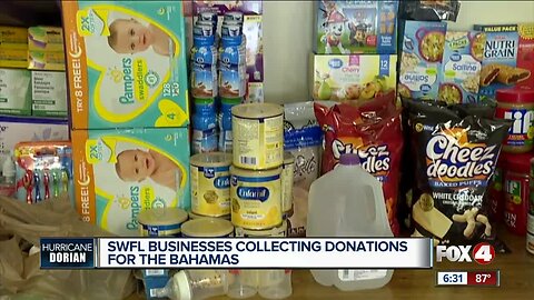 Local businesses collect donations for the Bahamas