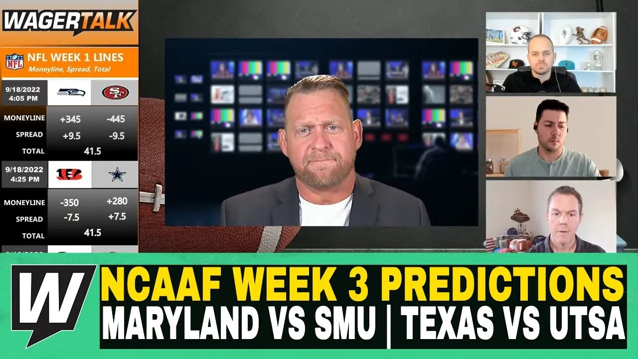 Happy Hour CFB Kickoff | NCAAF Week 3 Predictions | Maryland vs SMU | Texas vs UTSA