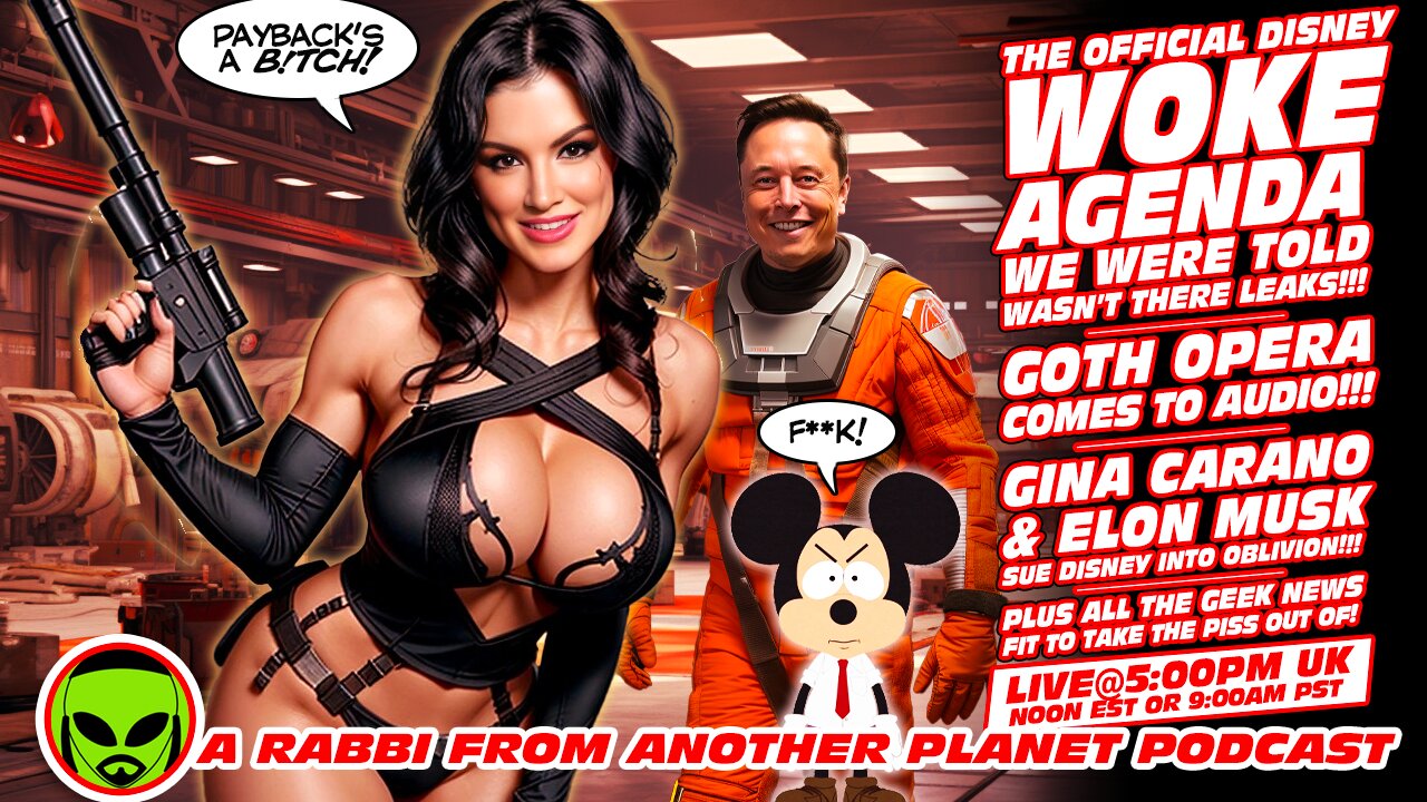 LIVE@5: Gina Carano and Elon Musk Take on Disney!!! Doctor Who!!! Goth Opera!!! Miracle Man!!!