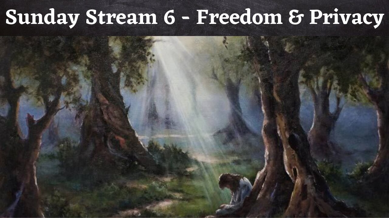 Sunday Stream 6 - How Privacy Relates To Physical & Spiritual Freedom