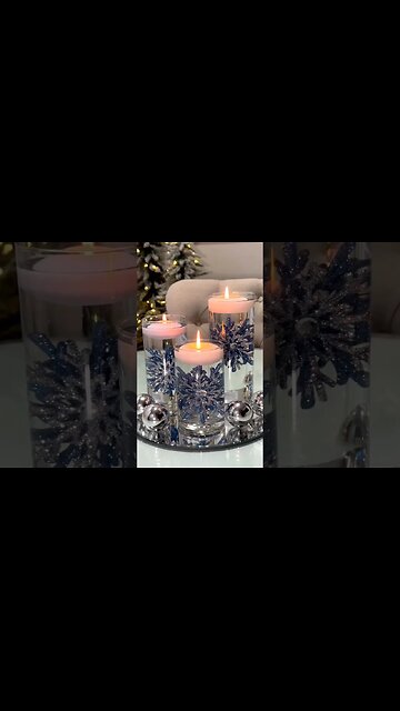 Christmas Floating candles DIY 🎄 #chritmasdecorations #christmasdecor #rocioruiz #christmasdiydecor