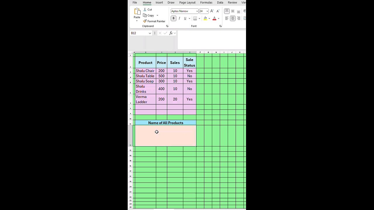 Excel TEXTJOIN Function with Condition | Advanced Formula for Product List #ExcelTips