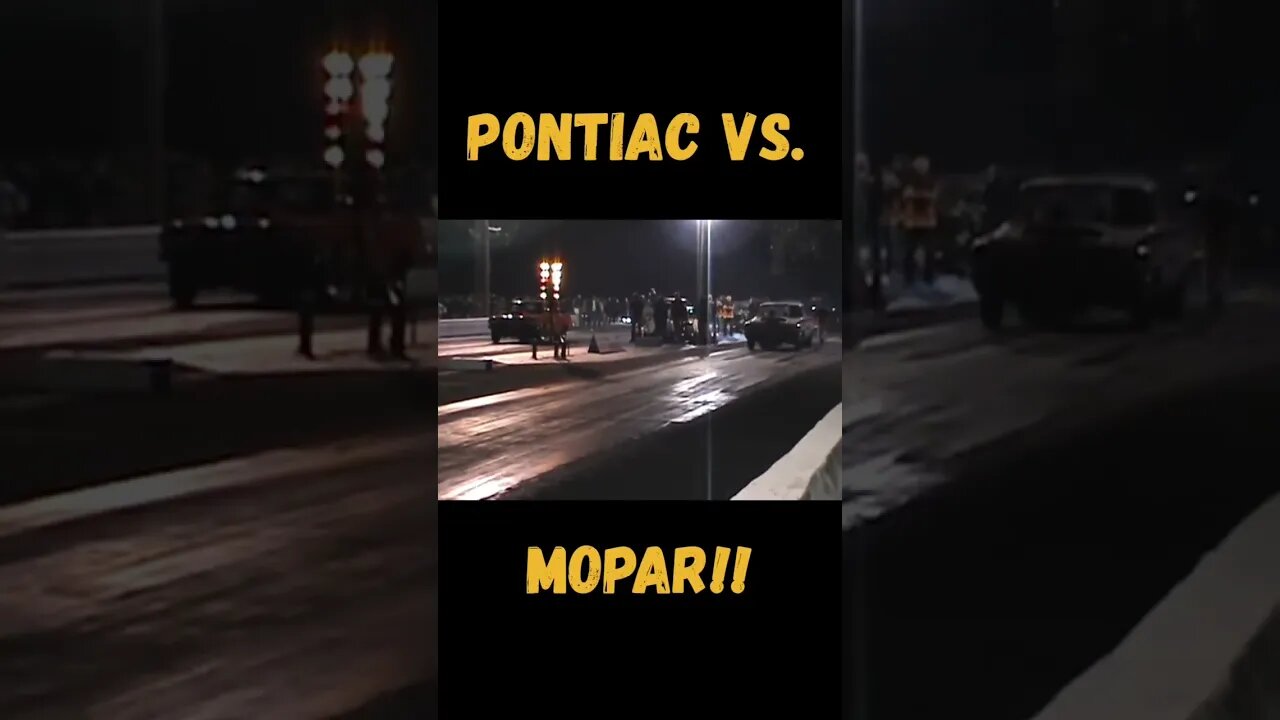 Epic Pontiac vs. Mopar Drag Strip Battle! #shorts