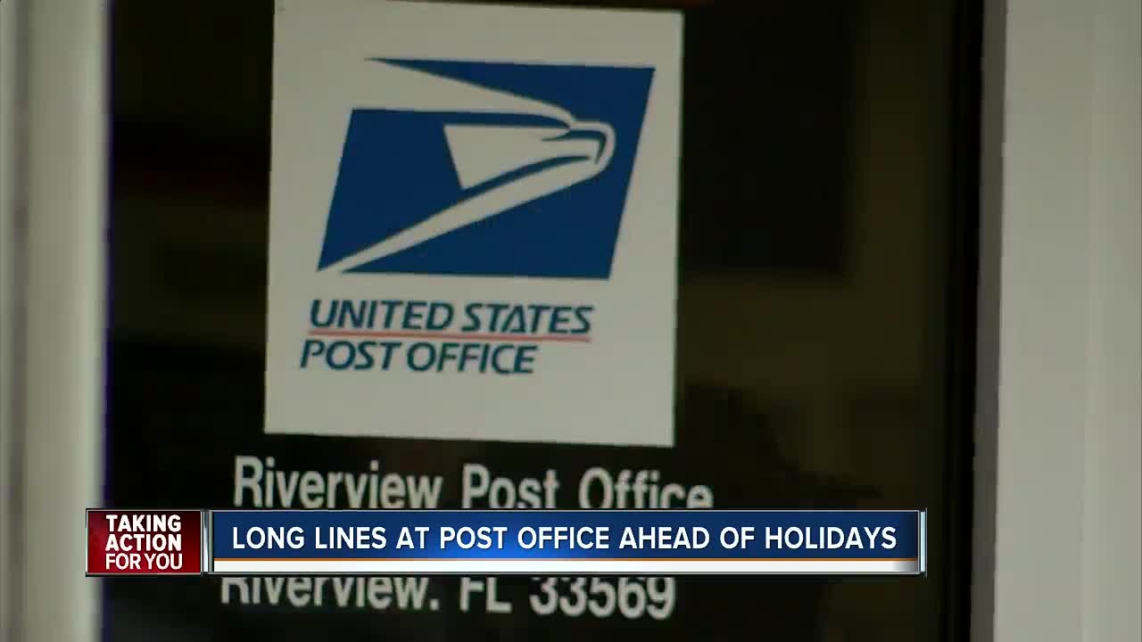 Starting Monday expect to wait in line to ship your holiday packages