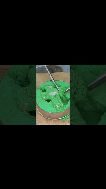 Sand Casting using Kinetic Sand #shortsfeed #shorts