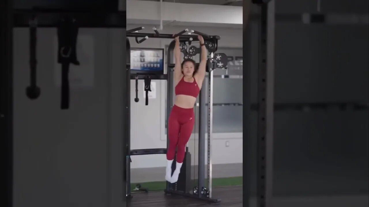 Chinese Girl Handles Chin Ups With Ease