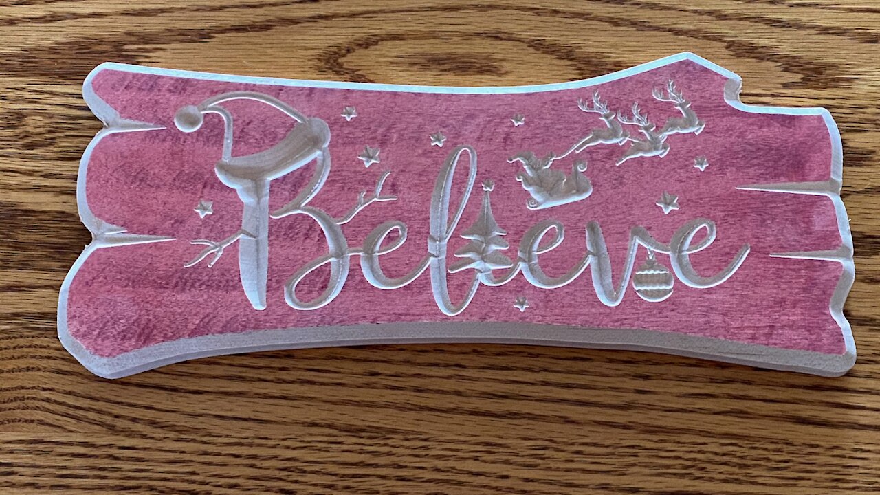 Christmas Decoration - Believe Log