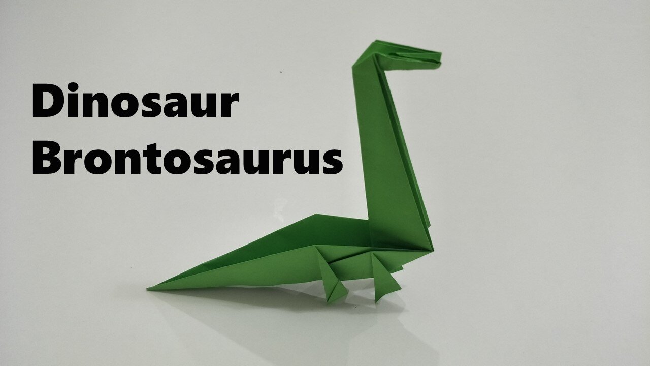 How to Make Origami Dinosaur Brontosaurus