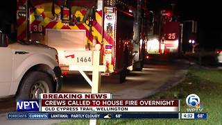 Crews called to overnight house fire in Wellington