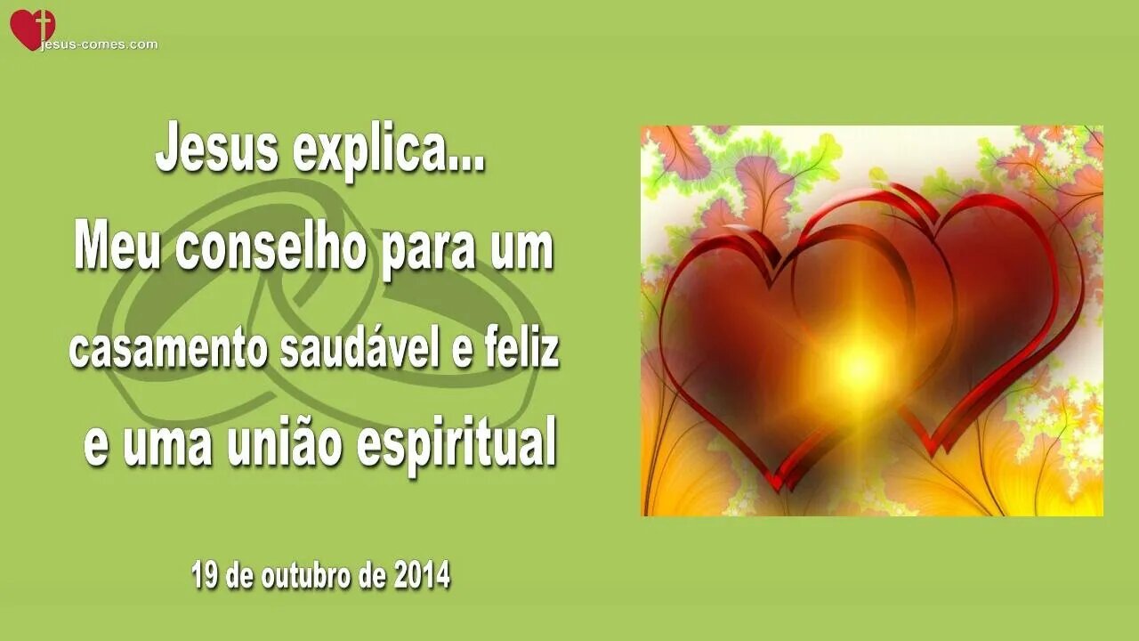 Meu conselho para um casamento saudável e feliz e uma união espiritual ❤️ Letra de Amor de Jesus