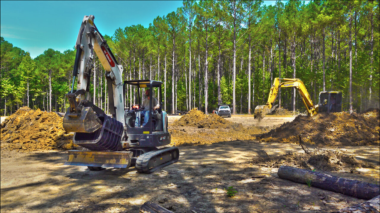 Day 125 - 2 Excavators, a Trencher, a Dozer - Electrical and Shop Pad Done