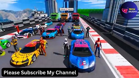 Cartoon Vehicle New racing GTA V Super and trucks Cars Stunt Race Challenge | Racing Challenge 2024