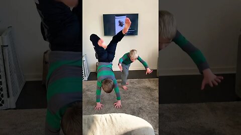 Cute kids doing hand stands!!