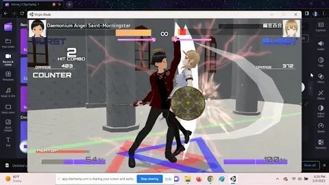 Virgin Blade gameplay training