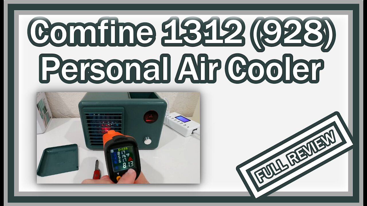 Comfine Personal Air Cooler Model 1312 (928) 2000 mAh Portable 3 Speed 7 Colors, REVIEW / TUTORIAL